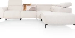 Martano, hoekbank rechts - stof Brioni - Creme