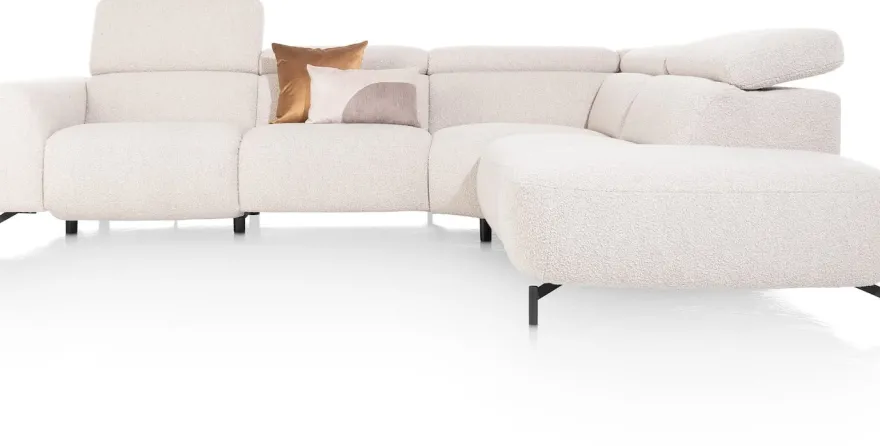 Martano, hoekbank rechts - stof Brioni - Creme