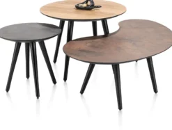 Maze, salontafel rond 40 cm - hoogte 32 cm - Antraciet