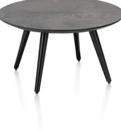 Maze, salontafel rond 60 cm - hoogte 32 cm - Antraciet
