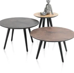 Maze, salontafel rond 60 cm - hoogte 39 cm - Antraciet