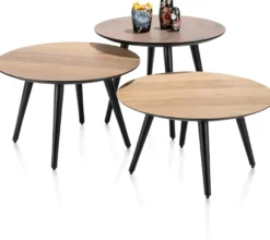 Maze, salontafel rond 60 cm - hoogte 46 cm - Antraciet