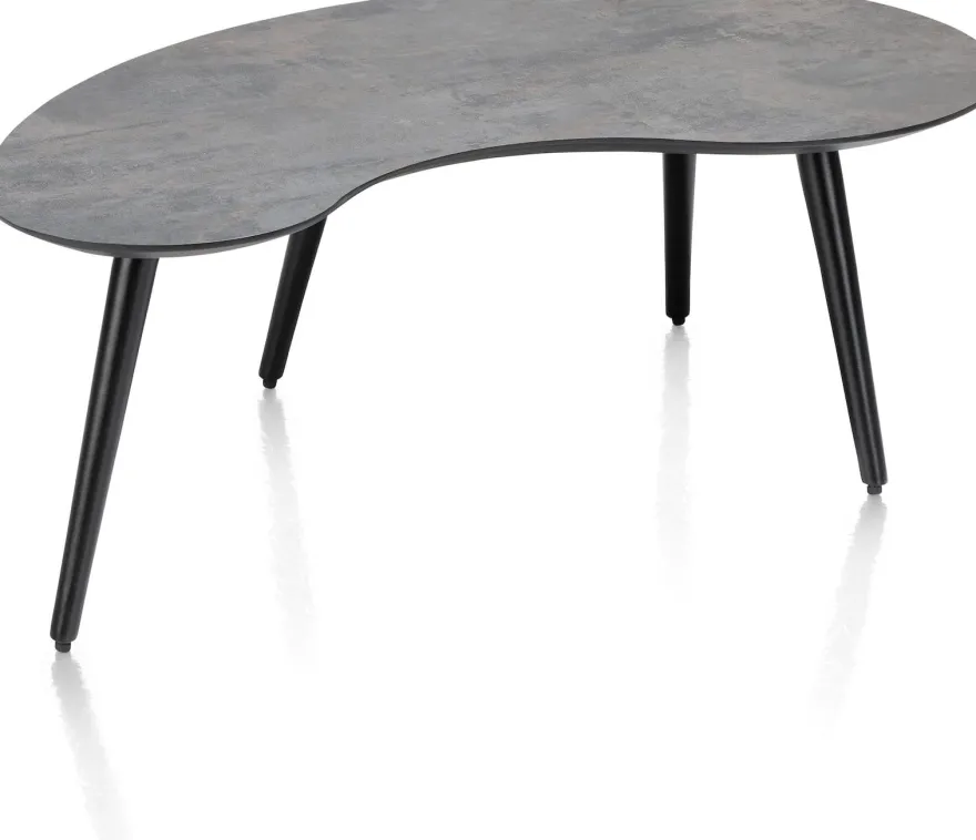 Maze, salontafel 100 x 59 cm - niervormig - hoogte 39 cm - Antraciet