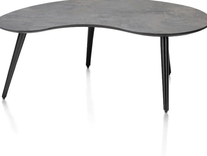 Maze, salontafel 100 x 59 cm - niervormig - hoogte 39 cm - Antraciet