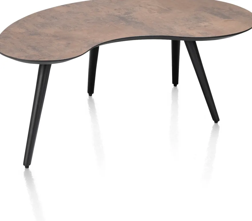 Maze, salontafel 100 x 59 cm - niervormig - hoogte 39 cm - Antraciet