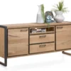 Metalo, dressoir 180 cm - 2-deuren + 2-laden + 1-niche (+ LED)