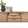 Metalo, dressoir 210 cm - 2-deuren + 2-laden + 1-niche (+ LED)