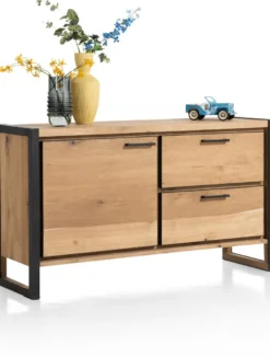 Metalo, dressoir 140 cm - 1-deur + 2-laden