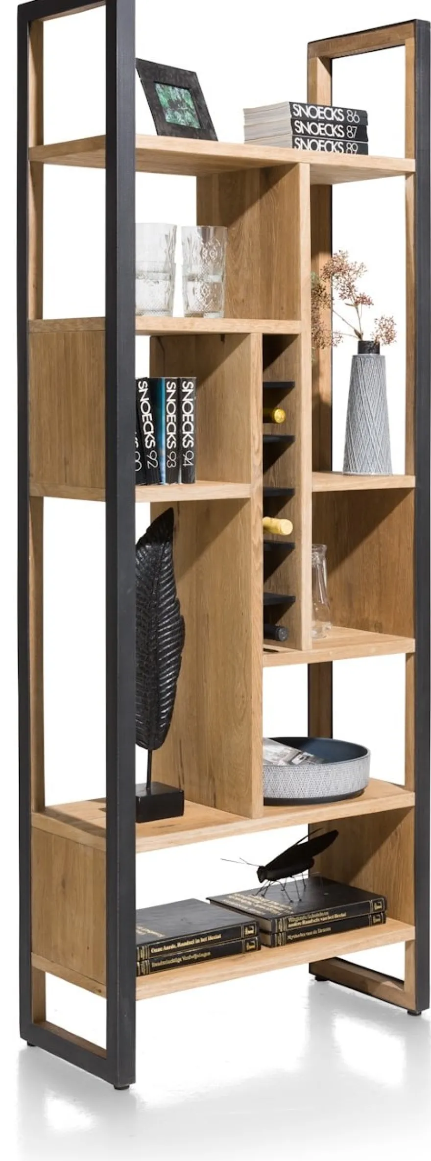 Metalo, roomdivider 75 cm - 8-niches + 6-wijnvakken