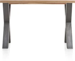 Metalox, bartafel 160 x 90 cm (hoogte: 92 cm) - zonder rand boomschors + X-vorm metalen poot