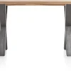 Metalox, bartafel 130 x 90 cm (hoogte: 92 cm) - zonder rand boomschors + X-vorm metalen poot