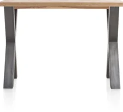 Metalox, bartafel 130 x 90 cm (hoogte: 92 cm) - zonder rand boomschors + X-vorm metalen poot