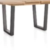 Metalox, uitschuif-bartafel 140 (+ 50) x 90 cm (hoogte: 92 cm) - zonder rand boomschors + V-vorm metalen poot
