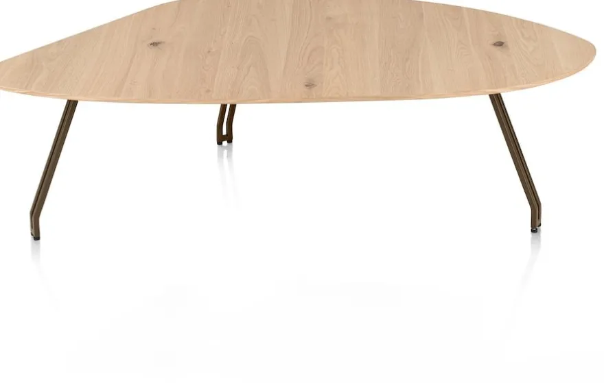 Mogana, Salontafel 120 x 75 cm eiken fineer, poten steelbrown - Basalt
