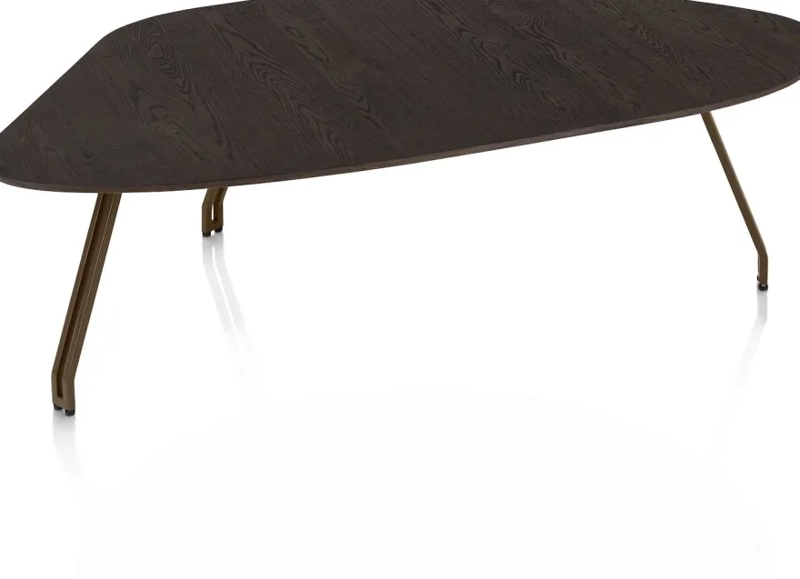 Mogana, Salontafel 120 x 75 cm eiken fineer, poten steelbrown - Basalt