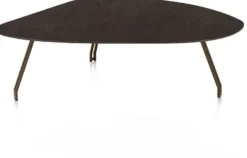 Mogana, Salontafel 120 x 75 cm eiken fineer, poten steelbrown - Basalt