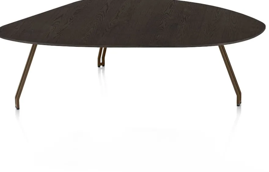Mogana, Salontafel 120 x 75 cm eiken fineer, poten steelbrown - Basalt