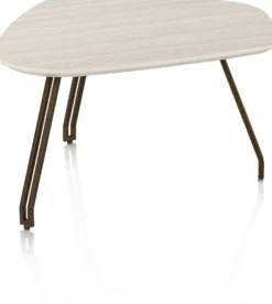 Mogana, Salontafel 72 x 60 cm, primo laminato (HPL), poten steelbrown - marble brown