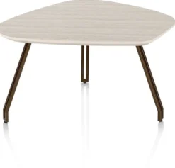 Mogana, Salontafel 72 x 60 cm, primo laminato (HPL), poten steelbrown - marble brown