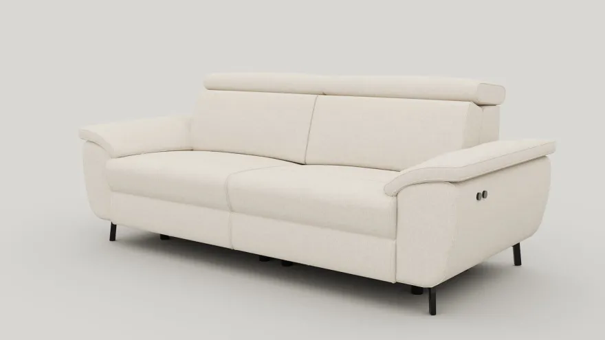 Napels, 3.5-zitsbank - stof Vada - Creme