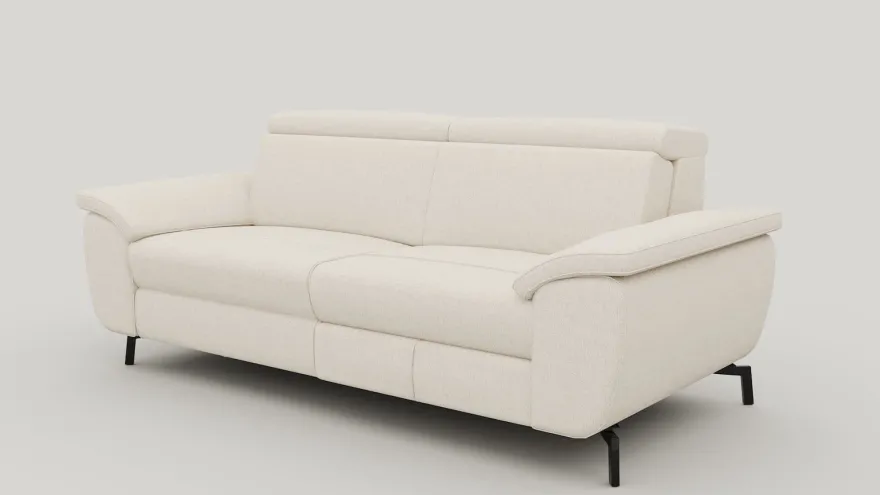 Napels, 2.5-zitsbank - stof Vada - Creme