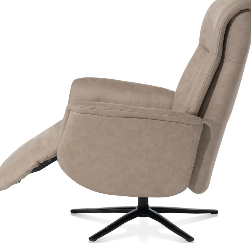 Nocara, relax-fauteuil - manueel - zwarte poot - vaste hoofdsteun