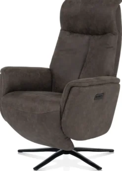 Nocarini, relax-fauteuil - 2-motoren - zwarte poot - verstelbare hoofdsteun + accu