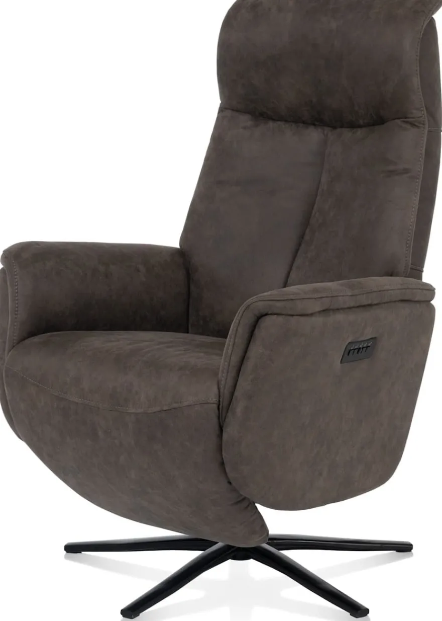 Nocarini, relax-fauteuil - 2-motoren - zwarte poot - verstelbare hoofdsteun + accu