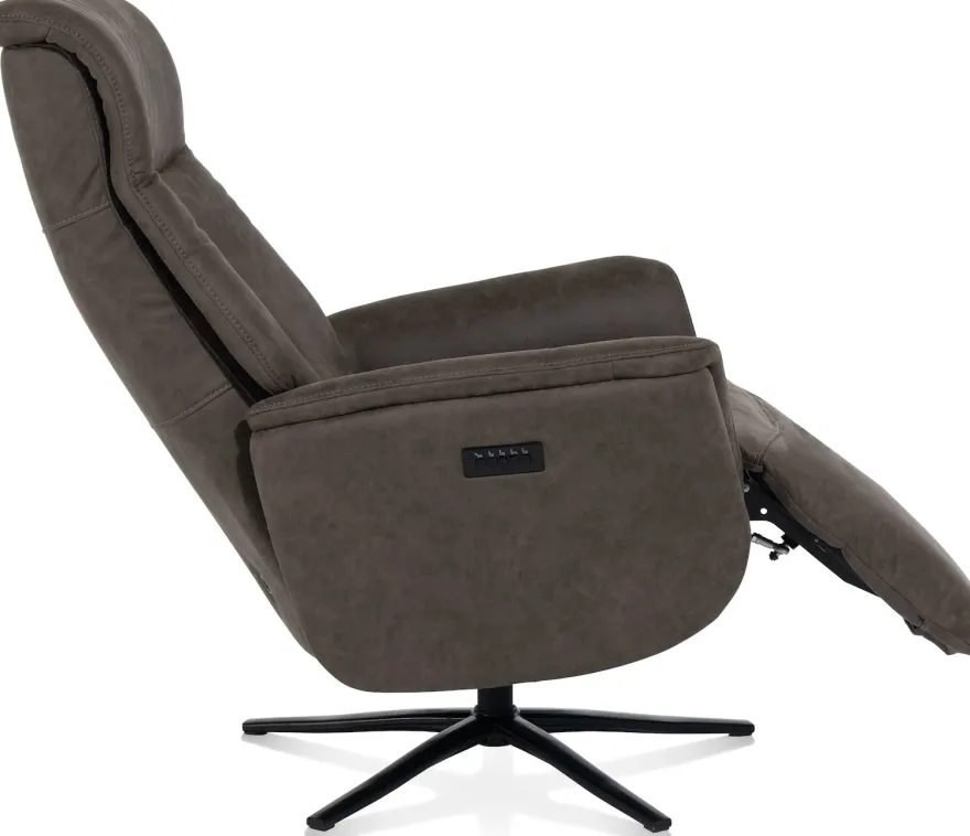 Nocarini, relax-fauteuil - 2-motoren - zwarte poot - verstelbare hoofdsteun + accu