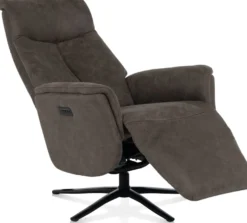 Nocarini, relax-fauteuil - 2-motoren - zwarte poot - verstelbare hoofdsteun + accu