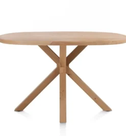 Nyborg, bartafel 150 x 110 cm - Deens ovaal - centrale poot hout (hoogte: 92 cm)