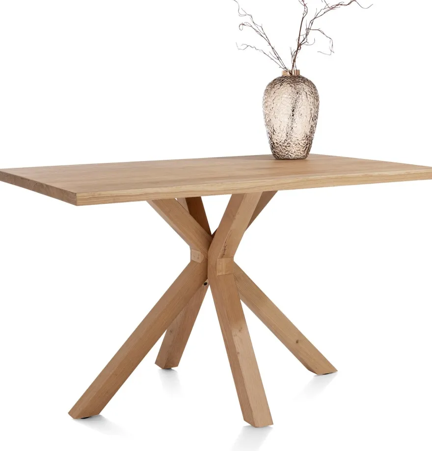 Nyborg, bartafel 150 x 100 cm - rechte zijkant - centrale poot hout (hoogte: 92 cm)