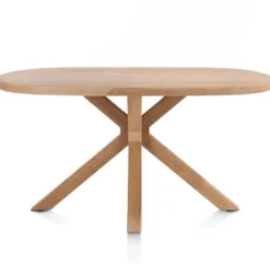 Nyborg, eetkamertafel 150 x 110 cm - Deens ovaal - centrale poot hout