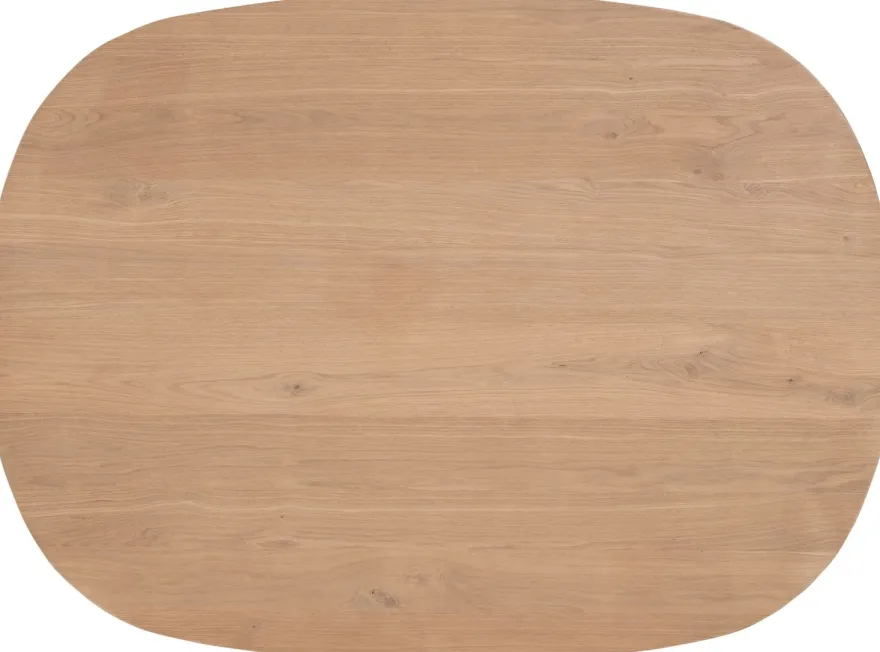 Nyborg, eetkamertafel 150 x 110 cm - Deens ovaal - centrale poot hout
