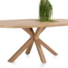 Nyborg, eetkamertafel 180 x 110 cm - Deens ovaal - centrale poot hout