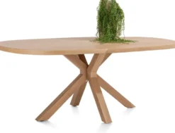 Nyborg, eetkamertafel 180 x 110 cm - Deens ovaal - centrale poot hout