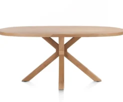 Nyborg, eetkamertafel 180 x 110 cm - Deens ovaal - centrale poot hout