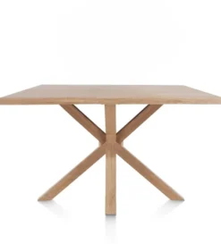 Nyborg, eetkamertafel 150 x 100 cm - rand boomvorm - centrale poot hout