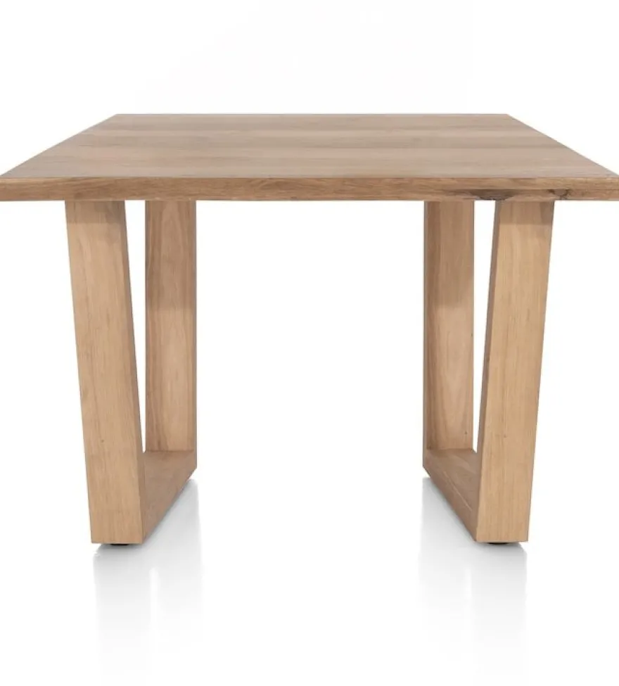 Nyborg, eetkamertafel 150 x 100 cm - rand boomvorm - V-poot hout