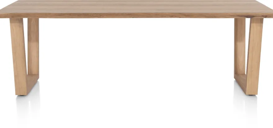 Nyborg, eetkamertafel 230 x 100 cm - rand boomvorm - V-poot hout