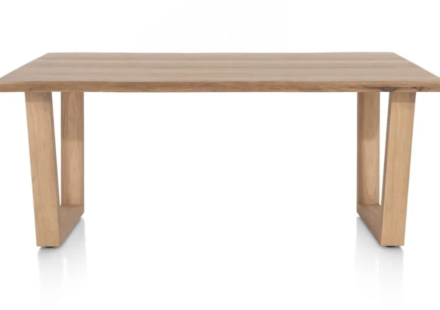 Nyborg, eetkamertafel 200 x 100 cm - rand boomvorm - V-poot hout