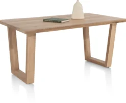 Nyborg, eetkamertafel 200 x 100 cm - rand boomvorm - V-poot hout