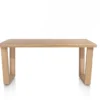 Nyborg, eetkamertafel 150 x 100 cm - rechte zijkant - V-poot hout