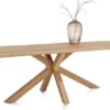 Nyborg, eetkamertafel 230 x 100 cm - rechte zijkant - centrale poot hout
