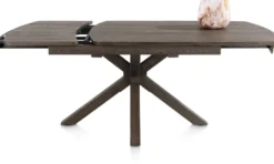 Nyon, uitschuiftafel 140 (+ 50) x 100 cm - Basalt