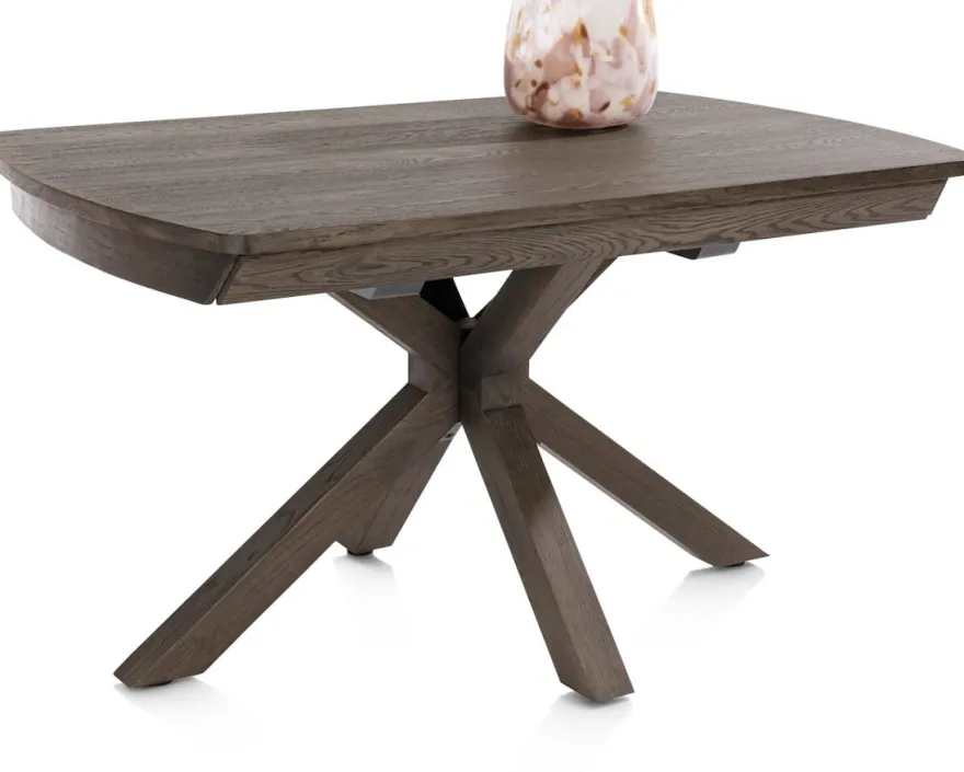 Nyon, uitschuiftafel 140 (+ 50) x 100 cm - Basalt