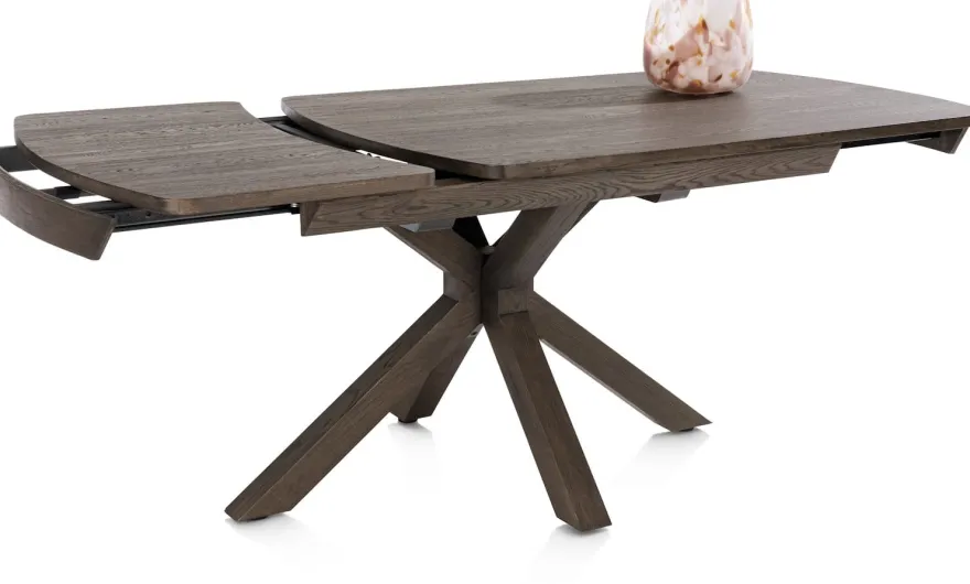 Nyon, uitschuiftafel 140 (+ 50) x 100 cm - Basalt