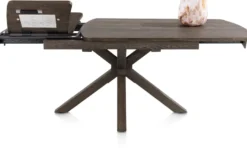 Nyon, uitschuiftafel 140 (+ 50) x 100 cm - Basalt