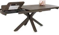 Nyon, uitschuiftafel 140 (+ 50) x 100 cm - Basalt