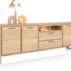 Nystead, dressoir 240 cm. - 3-deuren + 2-laden + 1-niche (+ LED)